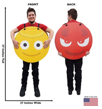 Load image into Gallery viewer, Angel/Devil Emoji Costume - Advanced Graphics Cardboard Costume - AT TEN Distribution