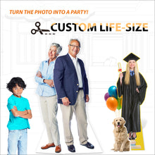 Load image into Gallery viewer, Personalized Life Size Cardboard Cutout, Custom Standee from Photo, Party Decor for Wedding &amp; Birthday, Event Prop
