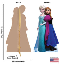 Load image into Gallery viewer, Life-size Elsa and Anna Disney&#39;s Frozen Cardboard Cutout
