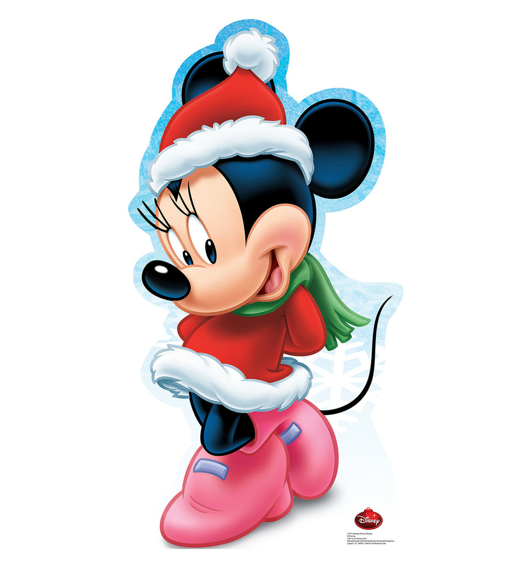 Life-size Holiday Minnie Mouse Limited Time Cardboard Cutout