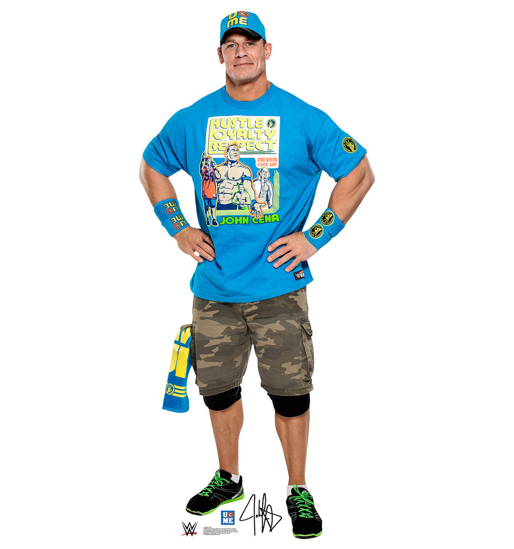 Life-size John Cena Light Blue Shirt WWE Cardboard Cutout