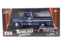 Load image into Gallery viewer, 1966 Chevy C10 Fleetside Pickup Truck, Dark Blue - Motormax 73355 - 1/24 Scale Diecast Model Toy Car, unisex - children - AT TEN Distribution
