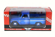 1966 Chevy C10 Fleetside Pickup Truck, Dark Blue - Motormax 73355 - 1/24 Scale Diecast Model Toy Car, unisex - children - AT TEN Distribution