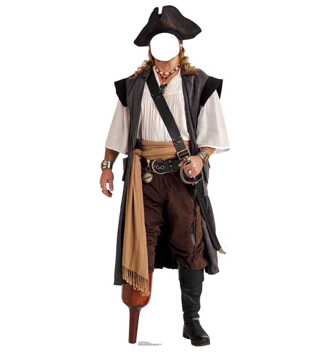 Life-size Pirate Peg Leg Stand-in Cardboard Cutout