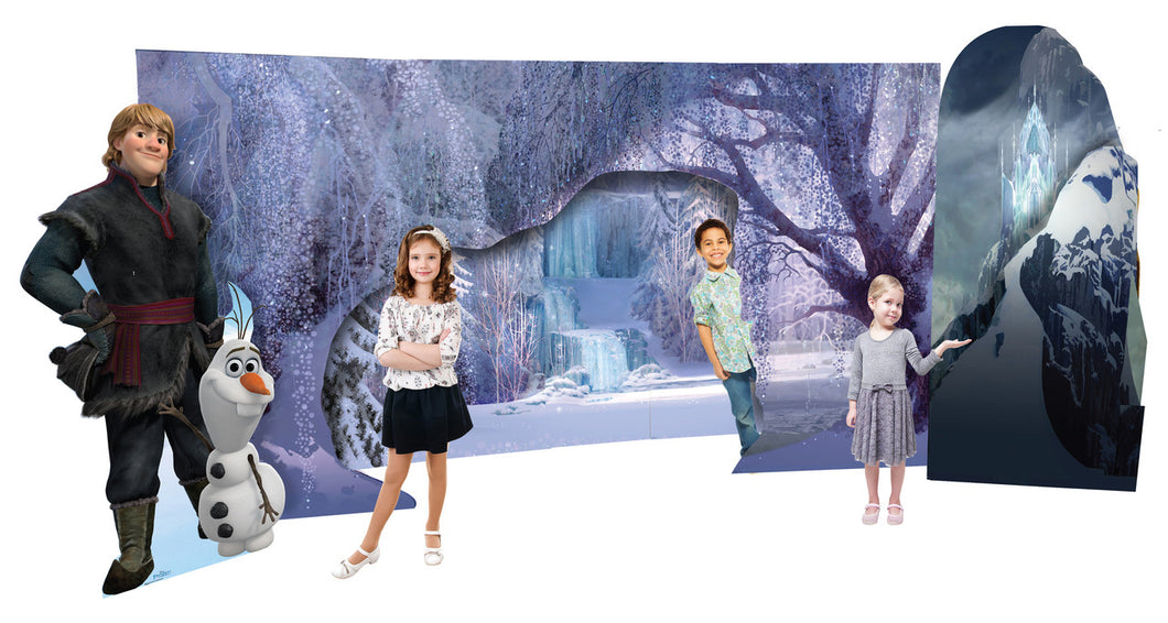 Life-Size Frozen Cardboard Scene Cardboard Cutout