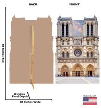 Load image into Gallery viewer, Notre Dame Backdrop Cardboard Cutout  2684
