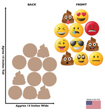 Load image into Gallery viewer, Cardboard Emoji Heads Set of 11 Cardboard Cutout
