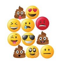 Load image into Gallery viewer, Cardboard Emoji Heads Set of 11 Cardboard Cutout
