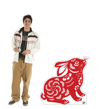 Load image into Gallery viewer, Life-Size Chinese New Year Rabbit Cardboard Cutout
