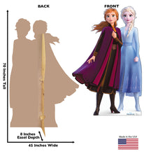 Load image into Gallery viewer, Life-Size Cardboard Cutout of Anna &amp; Elsa Frozen 2
