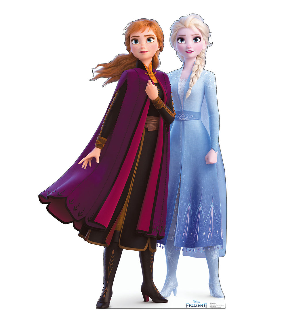 Life-Size Cardboard Cutout of Anna & Elsa Frozen 2