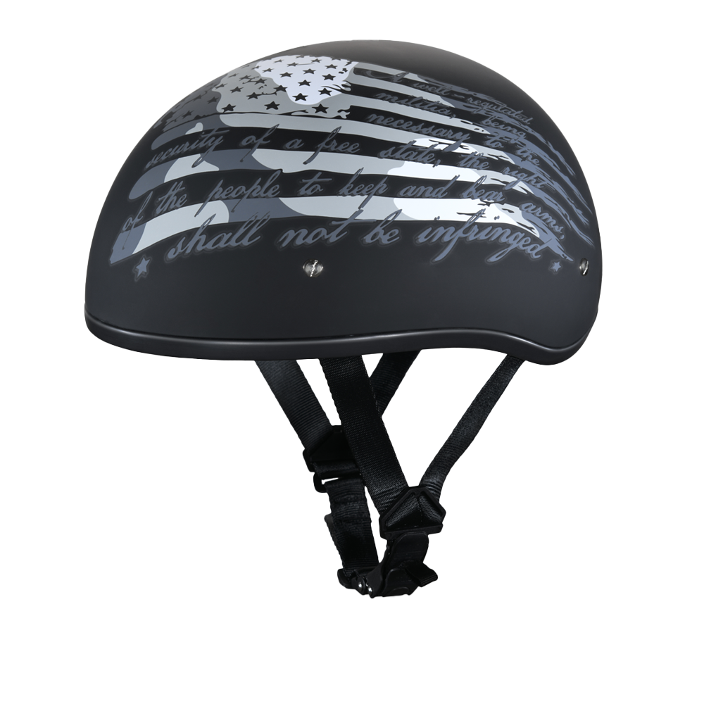 D.O.T. DAYTONA SKULL CAP- W/ 2ND AMENDMENT- M