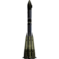 H69353 Voskhod Soviet Union Space Race Rocket Russian NASA Cardboard Cutout Standup