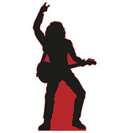 SP12672 Red Heavy Metal Rock Star Rockstar Guitar Player Cardboard Cutout Standee Standup