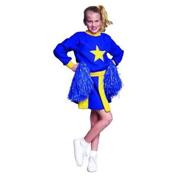 Cheeleader Girl Costume:BlueL