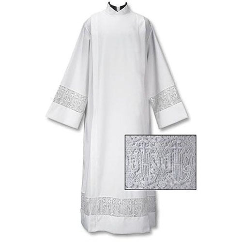 Latin Cross Lace Fnt Wrap Alb