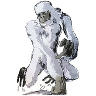 SP12156 Yeti Abominable Snowman Running Cardboard Cutout Standee Standup
