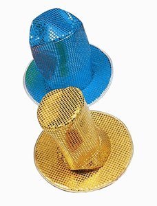 Black Sequin Disco Hat  8