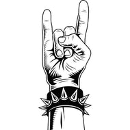 SP12509 Heavy Metal Devil Horns Hand Gesture Cardboard Cutout Standee Standup