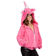 Diva Pink Unicorn Adt Hoodie L