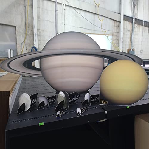 H69365 NASA Solar System Saturn and 7 Moons 90inches Wide Cardboard Cutout Standee Standup