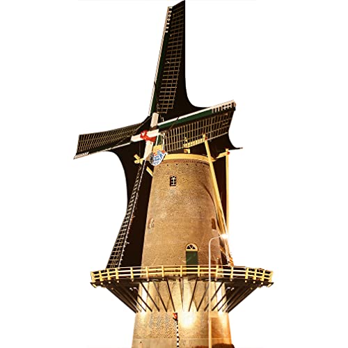 H13173 Waterproof Plastic Netherlands Dutch Windmill Cutout Standup Flour Mill Monster De Vier Winden Four Winds Back Drop