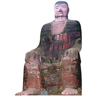 H13500 Leshan Giant Buddha Statue Sichuan China Cardboard Cutout Standee Standup