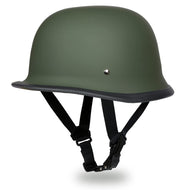 Daytona Helmets Half Shell German Motorcycle Helmet â€“ DOT Approved [Military Green] [M]