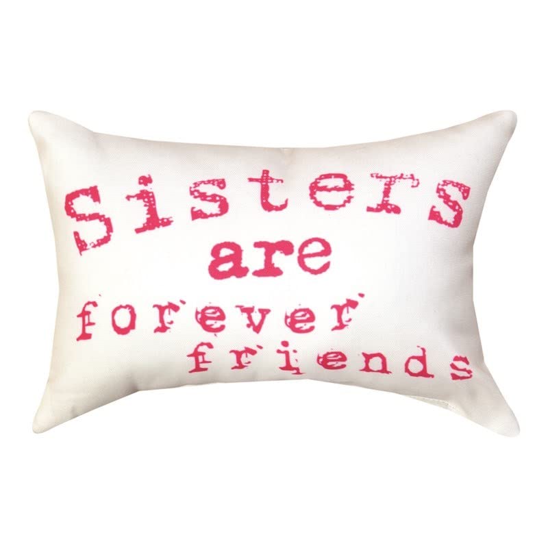 Manual Woodworkers Woodworker Pillow-Sisters are Forever Friends (12.5