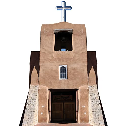 H13545 San Miguel Mission Church Santa Fe Cardboard Cutout Standee Standup