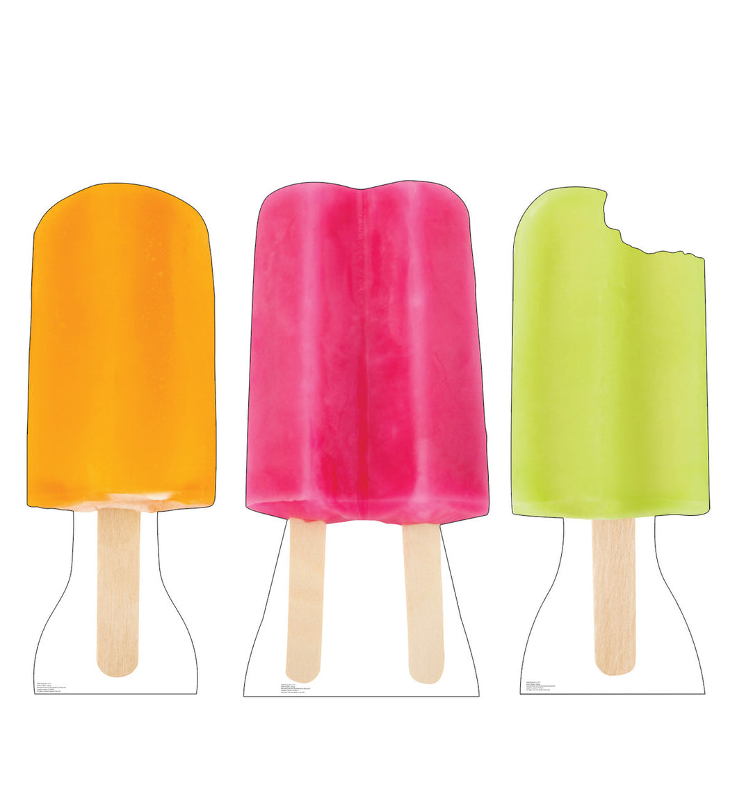 Life-size Popsicles set of 3 Cardboard Cutout