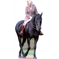 H10218 Queen Elizabeth II on Horse Cardboard Cutout Standup