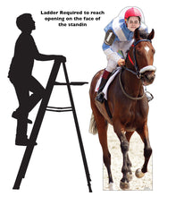 Load image into Gallery viewer, Horse and Jockey Life-Size Cardboard Standin
