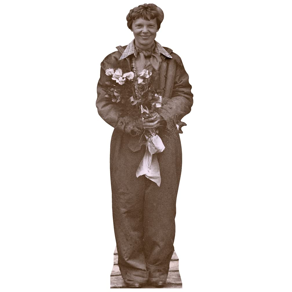 H58091 Amelia Earhart Aviator Cardboard Cutout Standee Standup