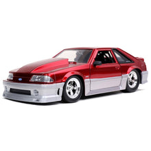 Load image into Gallery viewer, Jada Toys Bigtime Muscle 1:24 1989 Ford Mustang GT Die-cast Car Red Silver, Toys for Kids and Adults
