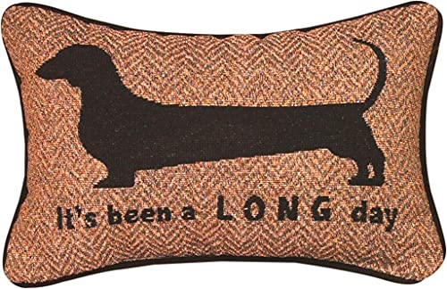 Manual Woodworkers 12.5 x 8.5-Inch Decorative Embroidered Word Pillow, It's Been a Long Day