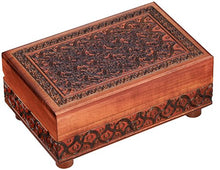 Load image into Gallery viewer, Secret PUZZLE BOX, Handmade Wood Keepsake Jewelry Treasure Collector Box, Unique Masterpiece, Made in Poland
