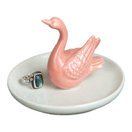 Manual Woodworkers Swan Ceramic Ring Dish