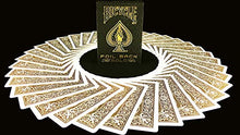 Load image into Gallery viewer, JOKARTE Bicycle Rider Back MetalLuxe Playing Cards. Gold Foil Edition
