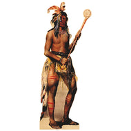 H49890 Indian with Staff Lacrosse Cardboard Cutout Standee Standup