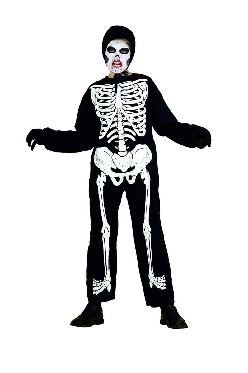 Skeleton Child Costume Black M