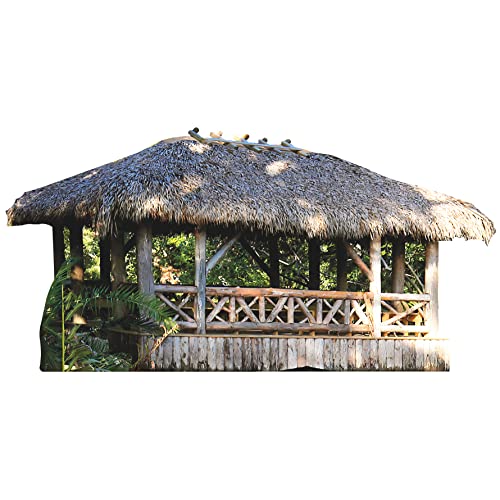 H49921 Florida Tribal Tropical Chikee Florida Shelter Roof Hut Cardboard Cutout Standee Standup