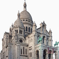 H13195 Sacre Coeur Basilica Sacred Heart Paris Church France Historic Landmark Cardboard Cutout Back Drop Stand up