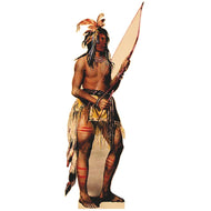 H49891 Indian Man with Bow and Arrow Archery Cardboard Cutout Standee Standup
