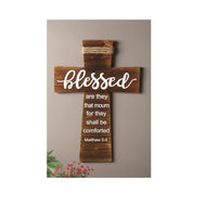 Manual Woodworkers IWWCBM Blessed are they that Mourn Wall Cross, Wood