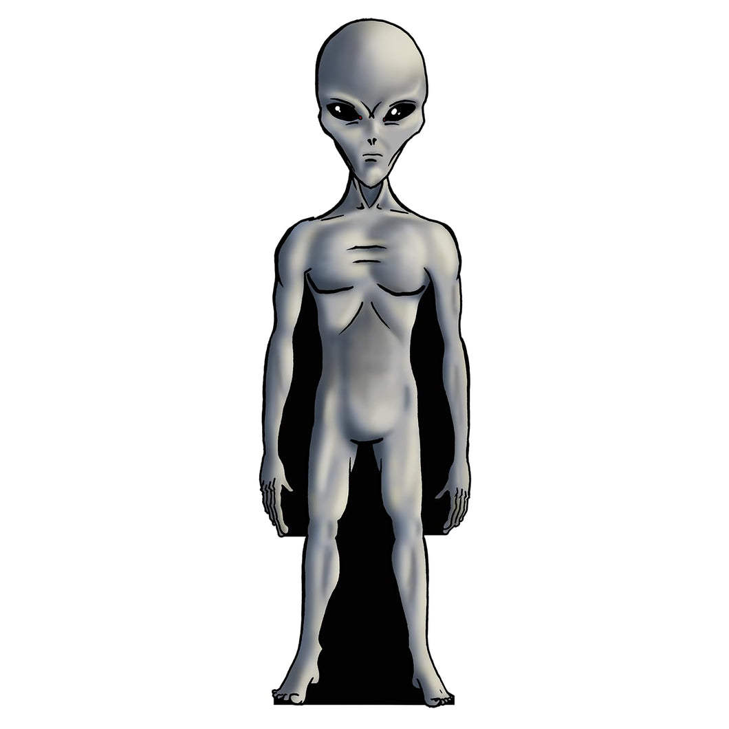 SP12875 Roswell Grey Ancient Alien Illustration Extra Terrestrial Cardboard Cutout Standup Standee