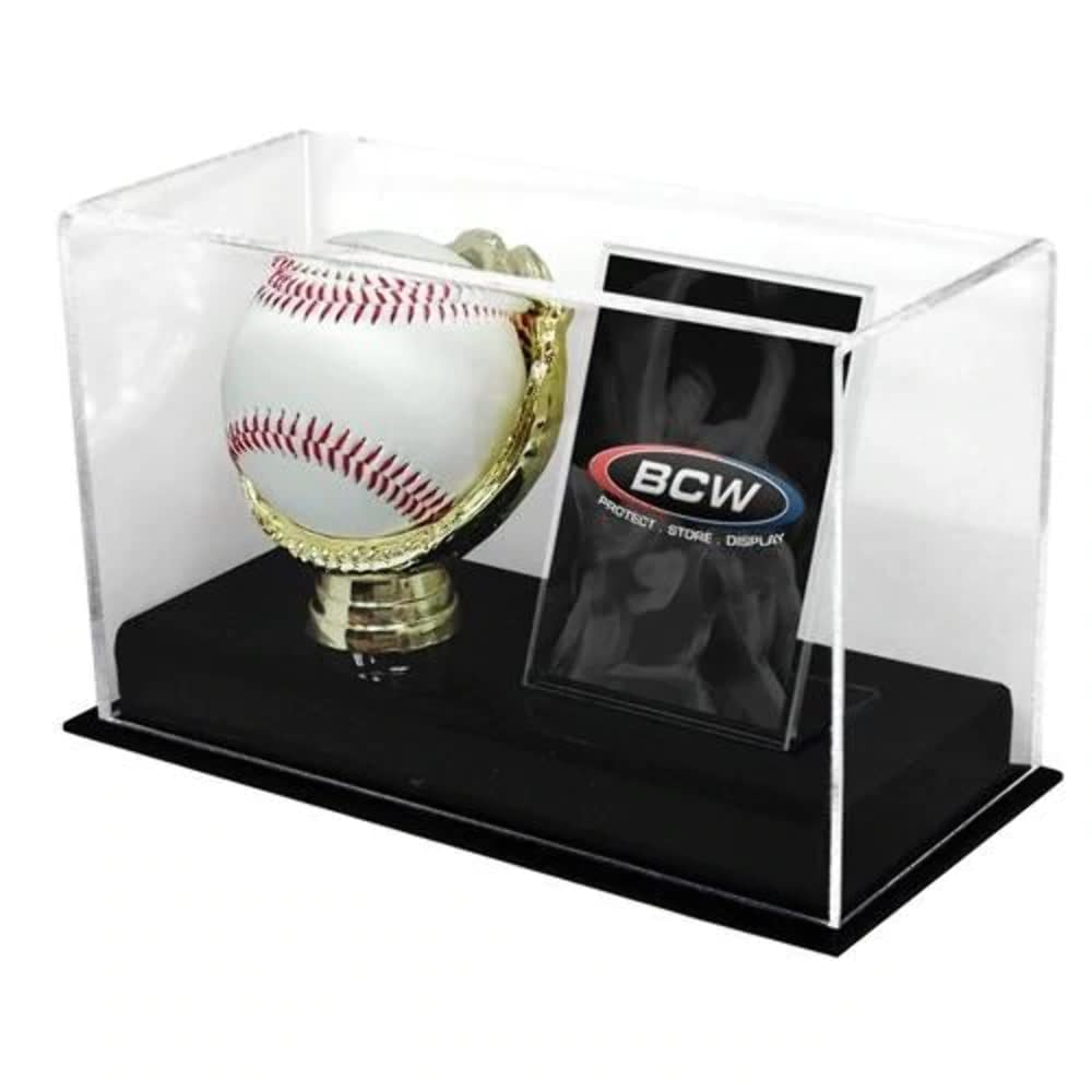 BCW 1-AD-BC Acrylic Gold Glove Ball and Card Display