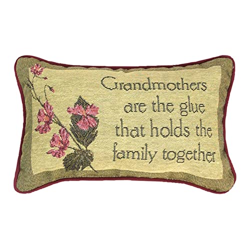 Manual Woodworkers 12.5 x 8.5-Inch Decorative Throw Pillow, Grandmothers Are the Glue