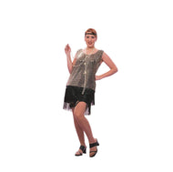 SEQUIN FLAPPER-BLACK, ADT PLUS