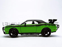 Load image into Gallery viewer, Green muscle car model with black details on a white background
